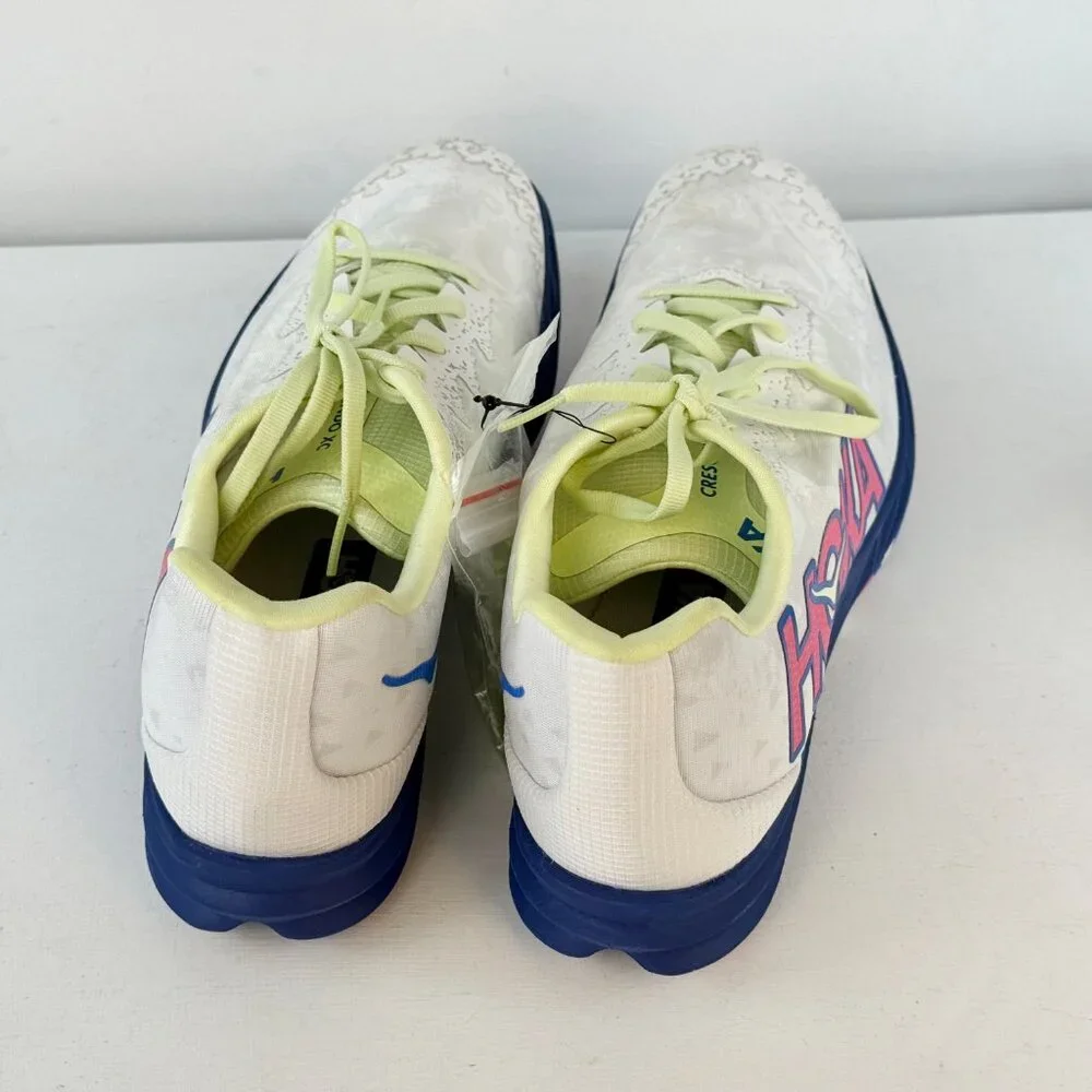 M 11, W 12.5 - HOKA Crescendo XC Cross Country Shoes - White/Blueberry